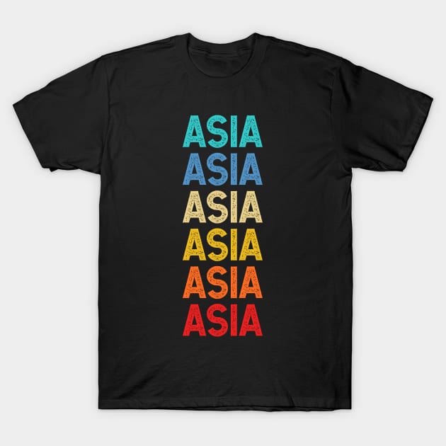 Asia Name Vintage Retro Custom Gift Named Asia T-Shirt by CoolDesignsDz